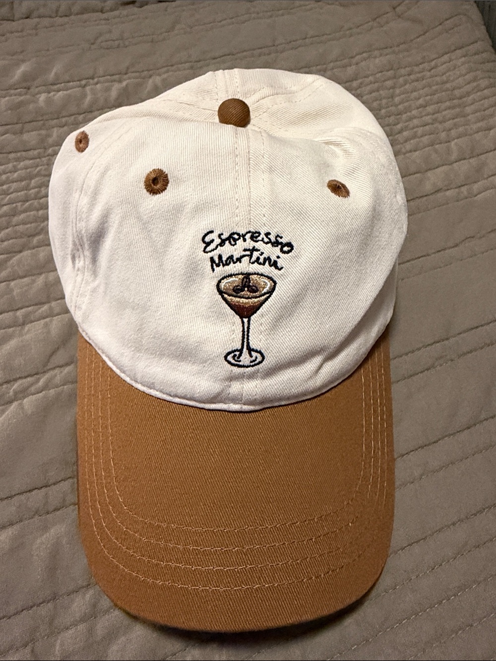 Espresso Martini Embroidered Two-Tone Baseball Cap